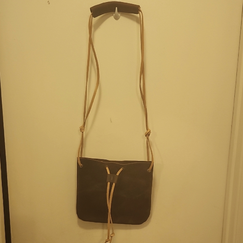 Hand Crafted Brown Crossbody Bag